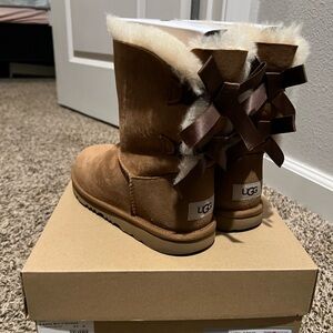Ugg Kids' Bailey Bow II Water Resistant Genuine Shearling Boot